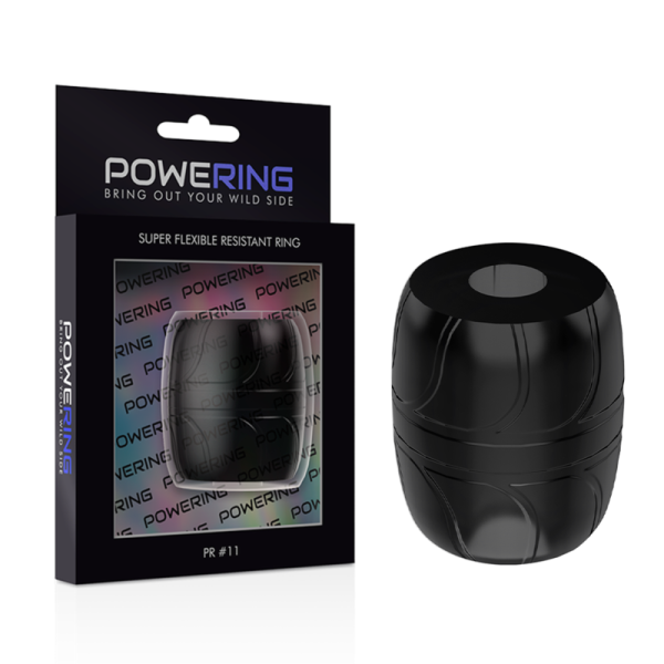 POWERING - ANNEAU PÉNIS SUPER FLEXIBLE ET RÉSISTANT 5 CM PR11 NOIR – Image 4