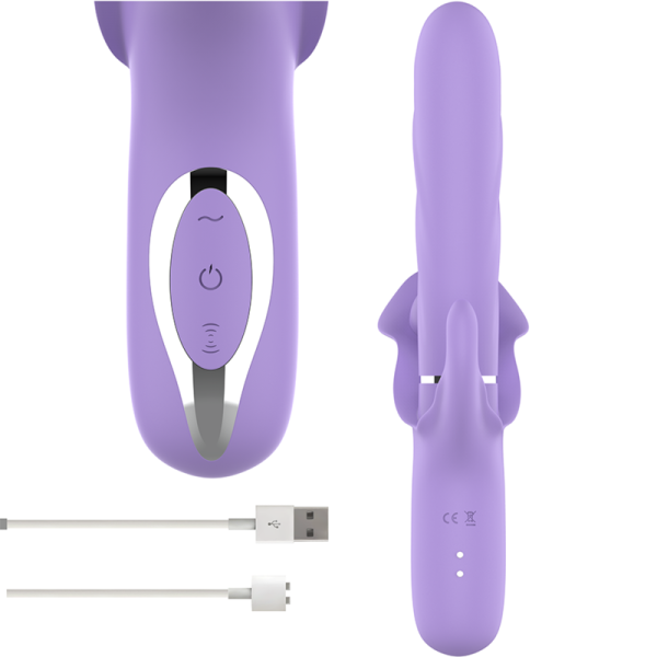 INTENSE - VIBRATEUR RECHARGEABLE MULTIFONCTION BILLIE ASPIRATION ET PULSATION VIOLET – Image 5