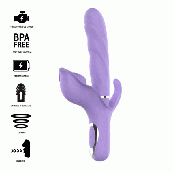 INTENSE - VIBRATEUR RECHARGEABLE MULTIFONCTION BILLIE ASPIRATION ET PULSATION VIOLET