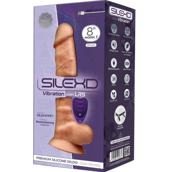 SILEXD - MODÈLE 1 VIBRATEUR PÉNIS RÉALISTE SILICONE PREMIUM SILEXPAN TÉLÉCOMMANDE 20 CM – Image 3