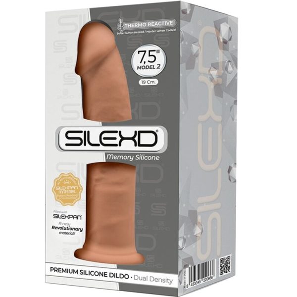 SILEXD - MODÈLE 2 PÉNIS RÉALISTE PREMIUM SILEXPAN SILICONE CARAMEL 19 CM – Image 3