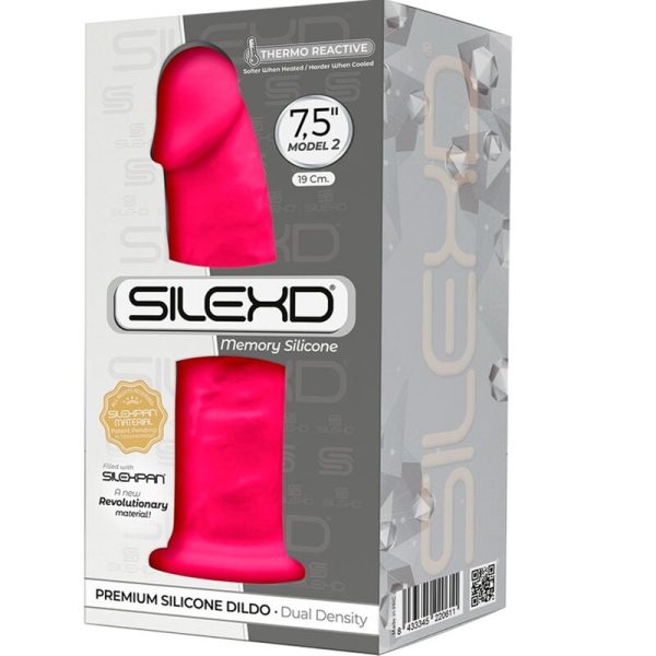 SILEXD - MODÈLE 2 PÉNIS RÉALISTE PREMIUM SILEXPAN SILICONE FUCHSIA 19 CM – Image 3