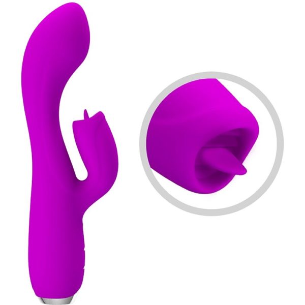 PRETTY LOVE - VIBRATEUR LAPIN RECHARGEABLE GLORIA IMPERMÉABLE VIOLET – Image 5