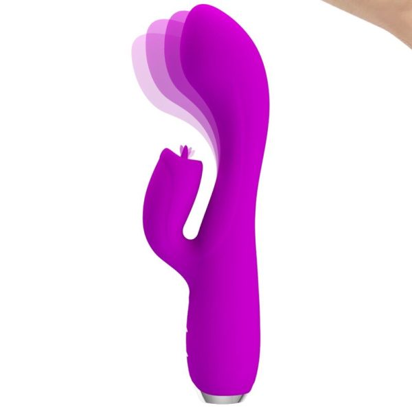 PRETTY LOVE - VIBRATEUR LAPIN RECHARGEABLE GLORIA IMPERMÉABLE VIOLET – Image 2