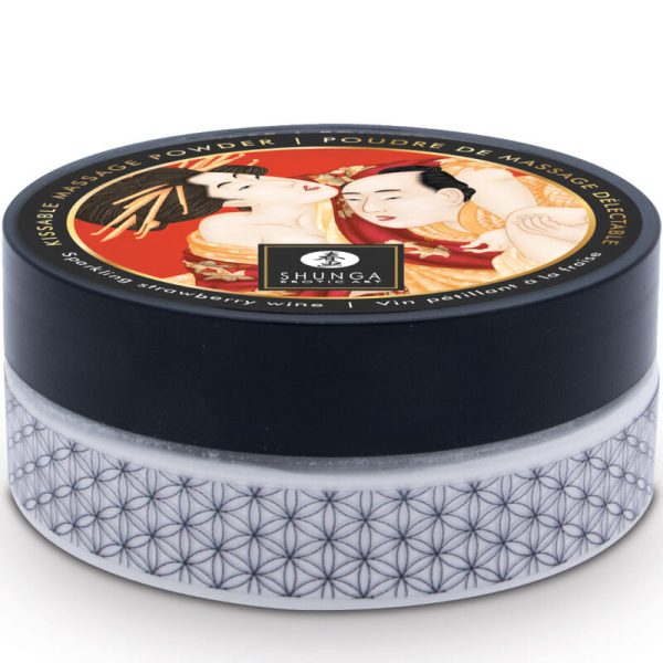 SHUNGA - KIT DE POUDRE DE MASSAGE COMESTIBLE À LA FRAISE – Image 3