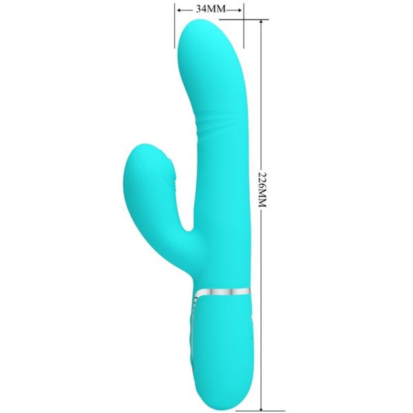 PRETTY LOVE - VIBRATEUR MULTIFONCTION G-SPOT VERT AQUA – Image 2