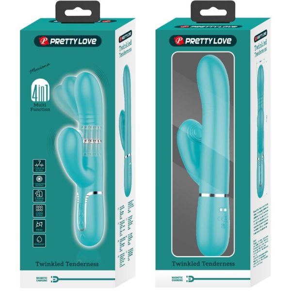 PRETTY LOVE - VIBRATEUR MULTIFONCTION G-SPOT VERT AQUA – Image 4