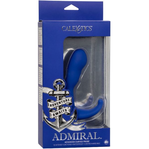 CALEXOTICS - ADMIRAL STIMULATEUR  VIBRATEUR ANAL COURBÉ BLEU – Image 5