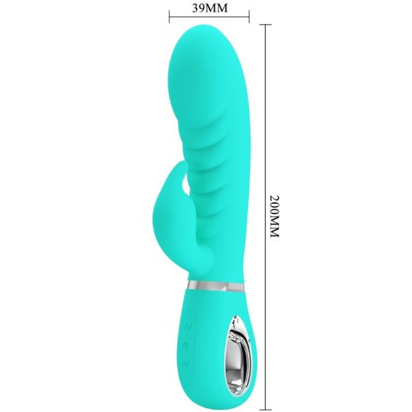 PRETTY LOVE - VIBRATEUR MULTIFONCTION G-SPOT PRESCOTT VERT AQUA – Image 5