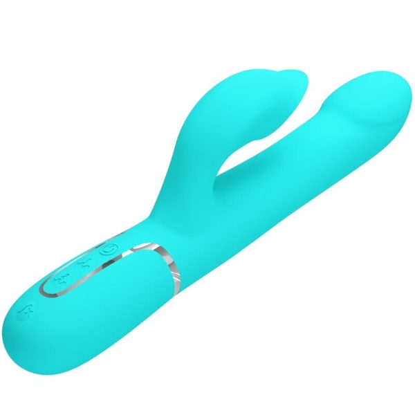 PRETTY LOVE - PERLES VIBRATEUR LAPIN VERT AQUA – Image 3