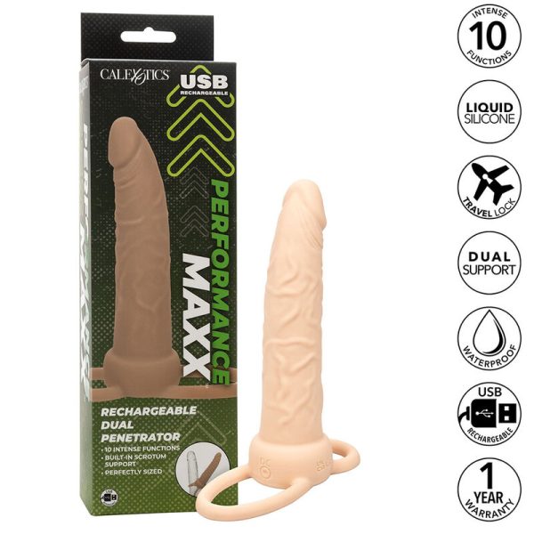 CALEXOTICS - PERFORMANCE MAXX RECHARGEABLE DOUBLE PÉNÉTRATEUR PEAU CLAIRE – Image 3