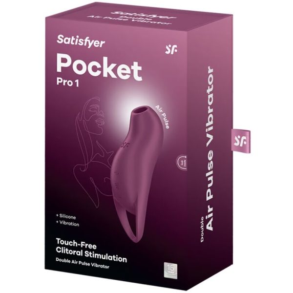 SATISFYER - POCKET PRO 1 STIMULATEUR DE CLITORIS GRENAT – Image 5