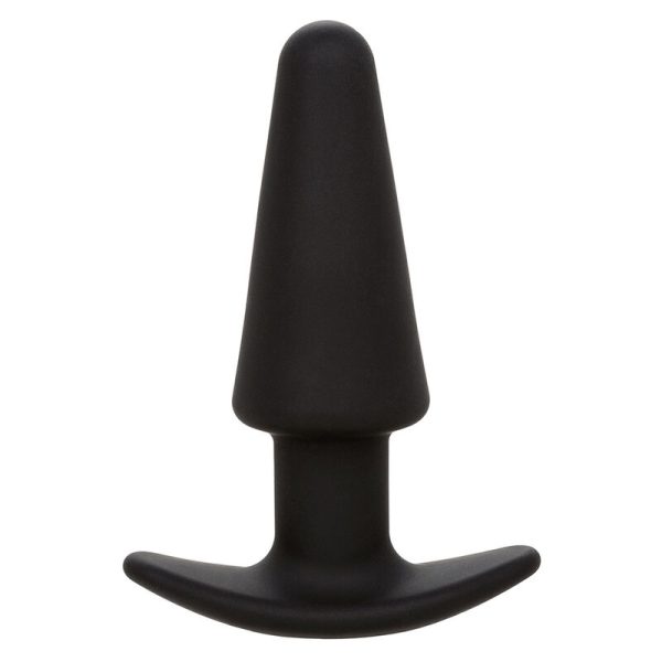 CALEXOTICS - ROCK BOTTOM TAPERED ANAL PLUG 10 VIBRATIONS SILICONE NOIR – Image 2