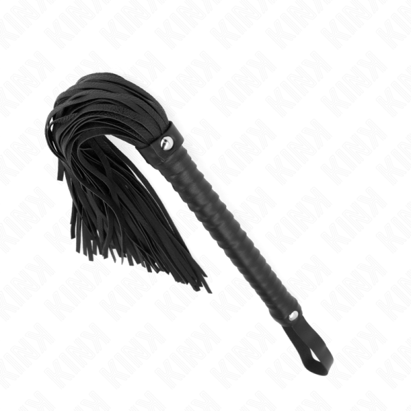 KINK - FOUET AVEC MANCHE TEXTURÉ NOIR 48,5 CM – Image 3