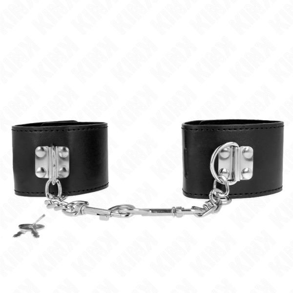 KINK - APPUI-POIGNETS AVEC FERMETURE PAR CADENAS NOIR AJUSTABLE 16-23 CM X 5,5 CM