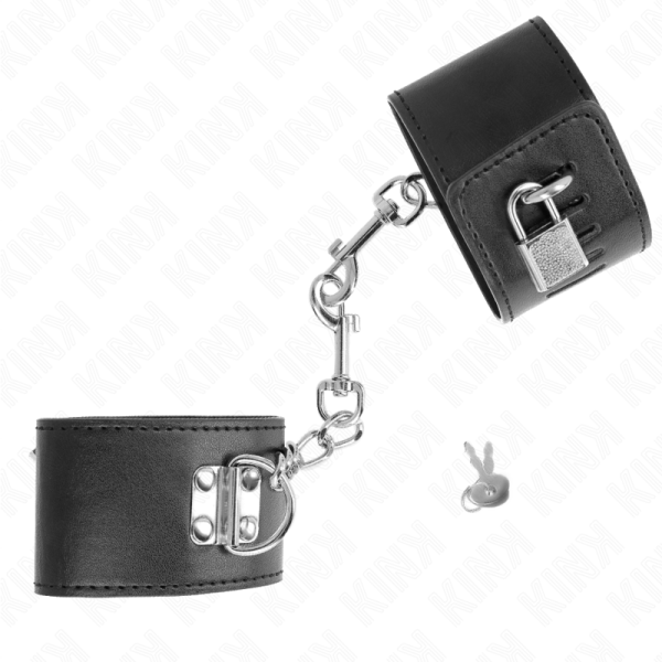 KINK - APPUI-POIGNETS AVEC FERMETURE PAR CADENAS NOIR AJUSTABLE 16-23 CM X 5,5 CM – Image 2