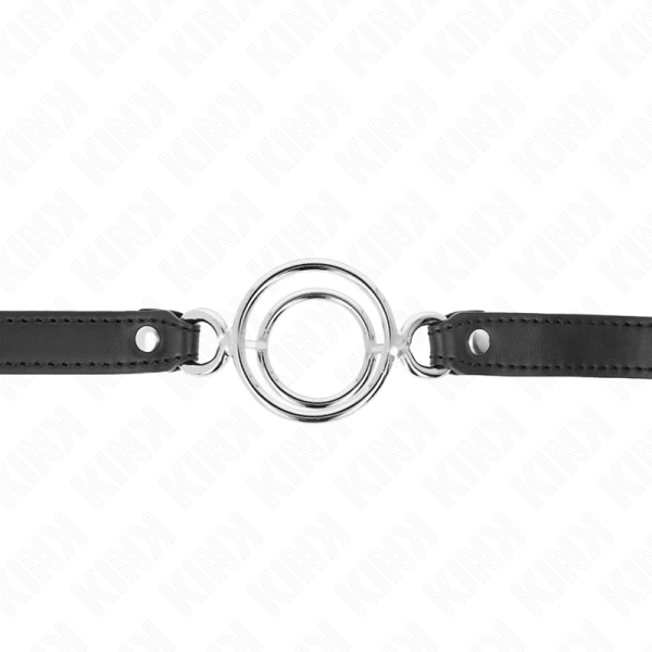 KINK - GAG AVEC PLUSIEURS O-RINGS 5 CM NOIR 63 X 2,5 CM – Image 3