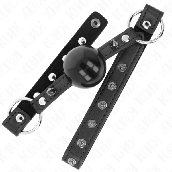 KINK - BÂILLON BALLE 4 CM AVEC POINTE RIVET ET SNAP LOCK 65 x 2 CM – Image 2