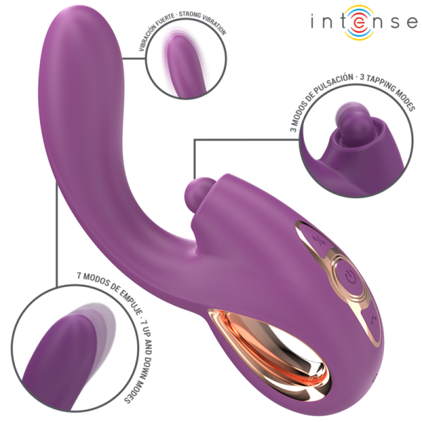 INTENSE - LALI VIBRATEUR MULTIFONCTION POINT G TAPPING  THRUST  VIBRATION VIOLET – Image 2