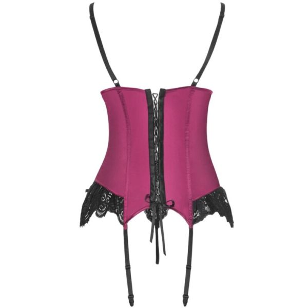 LIVCO CORSETTI FASHION - AGRAFENA CF 90436 CORSET + STRING BORDEAUX S/M – Image 5