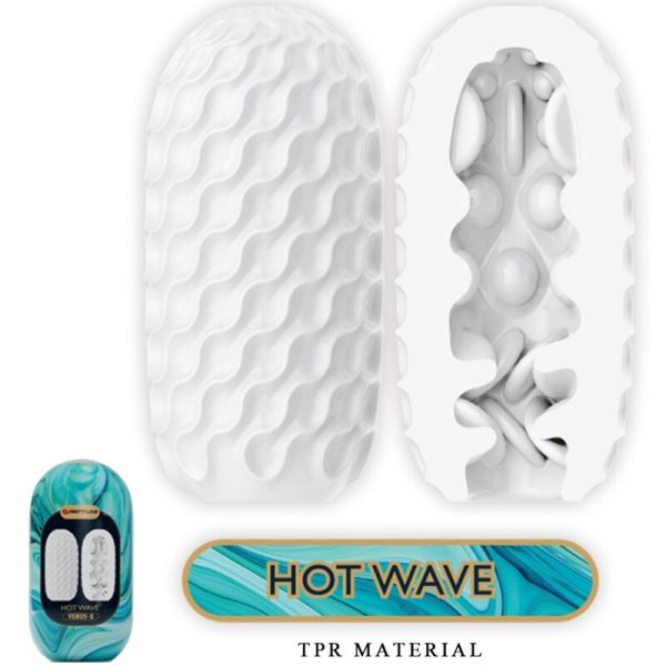 PRETTY LOVE - MASTURBATEUR POUR HOMME EN SILICONE HOT WAVE BLANC – Image 2