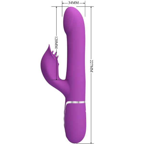 PRETTY LOVE - VIBRATEUR ET STIMULATEUR MULTIFONCTION 4 EN 1 VIOLET – Image 5