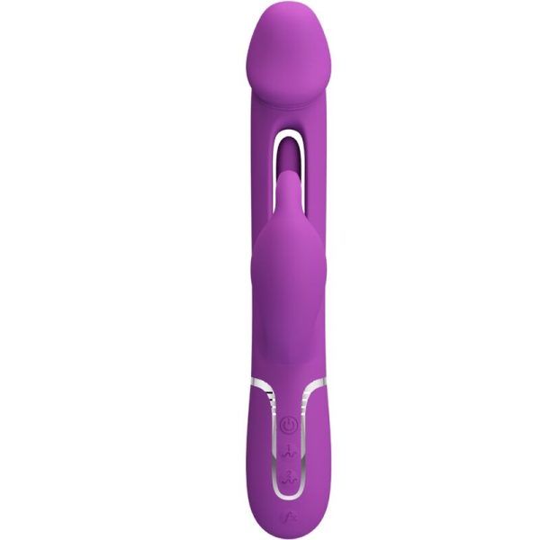 PRETTY LOVE - KAMPAS VIBRATEUR LAPIN MULTIFONCTION 3 EN 1 VIOLET – Image 2