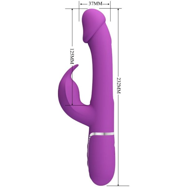 PRETTY LOVE - KAMPAS VIBRATEUR LAPIN MULTIFONCTION 3 EN 1 VIOLET – Image 5