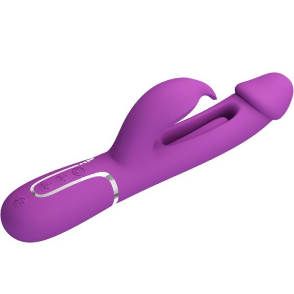 PRETTY LOVE - KAMPAS VIBRATEUR LAPIN MULTIFONCTION 3 EN 1 VIOLET – Image 3