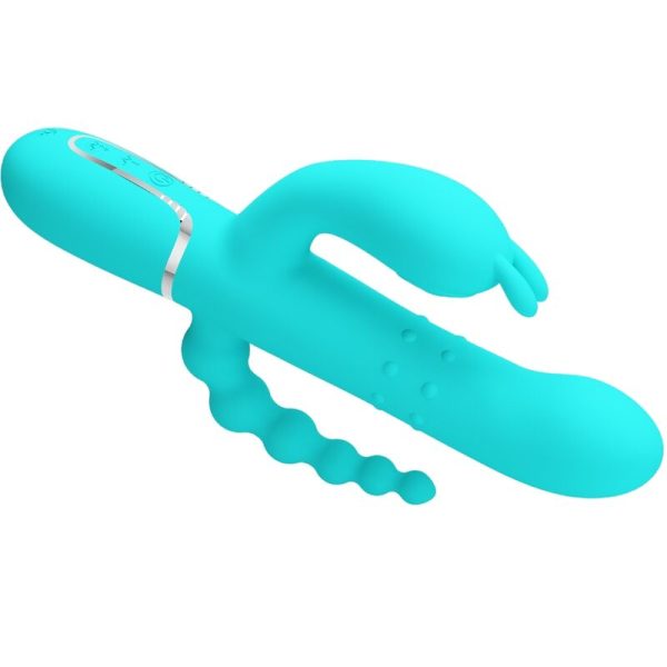 PRETTY LOVE - CAMMY 4 EN 1 VIBRATEUR MULTIFONCTION TRIPPLE RABBIT BLEU – Image 4