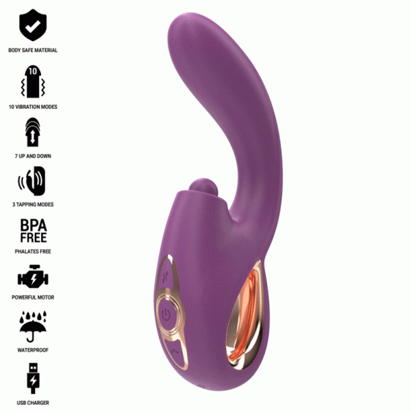 INTENSE - LALI VIBRATEUR MULTIFONCTION POINT G TAPPING  THRUST  VIBRATION VIOLET