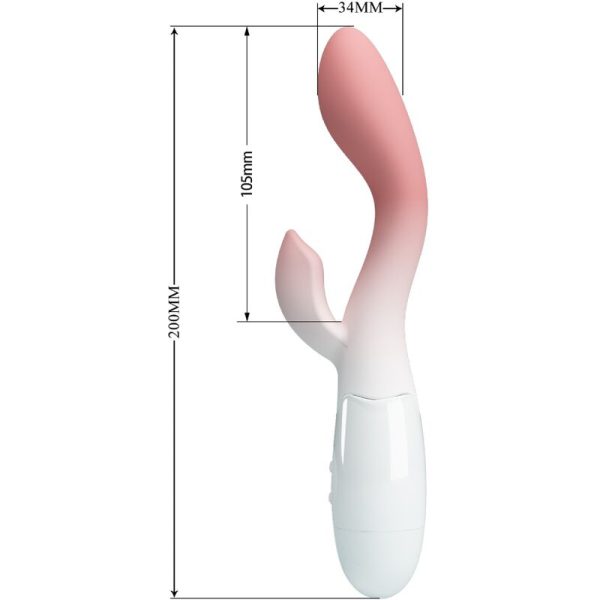 PRETTY LOVE - VIBRATEUR POINT G LUMINEUX + STIMULATEUR DE CLITORIS 30 VIBRATIONS ROSE – Image 4