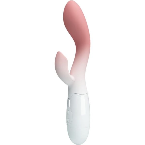 PRETTY LOVE - VIBRATEUR POINT G LUMINEUX + STIMULATEUR DE CLITORIS 30 VIBRATIONS ROSE