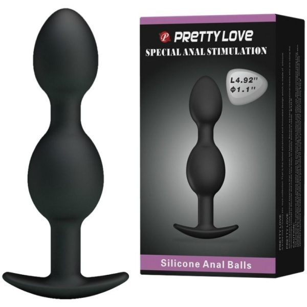 PRETTY LOVE - BALLES ANAL EN SILICONE 12.5 CM NOIRES – Image 2