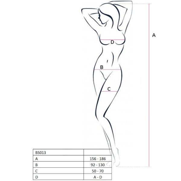 PASSION - FEMME BS013 BODYSTOCKING BLANC TAILLE UNIQUE – Image 2