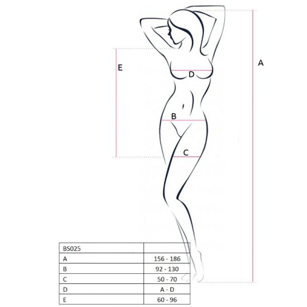 PASSION - FEMME BS025 BODYSTOCKING BLANC STYLE ROBE TAILLE UNIQUE – Image 2