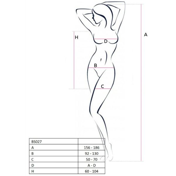 PASSION - FEMME BS027 BODYSTOCKING BLANC STYLE ROBE TAILLE UNIQUE – Image 2