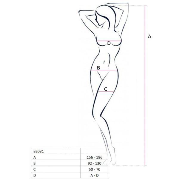 PASSION - FEMME BS031 BODYSTOCKING NOIR TAILLE UNIQUE – Image 3