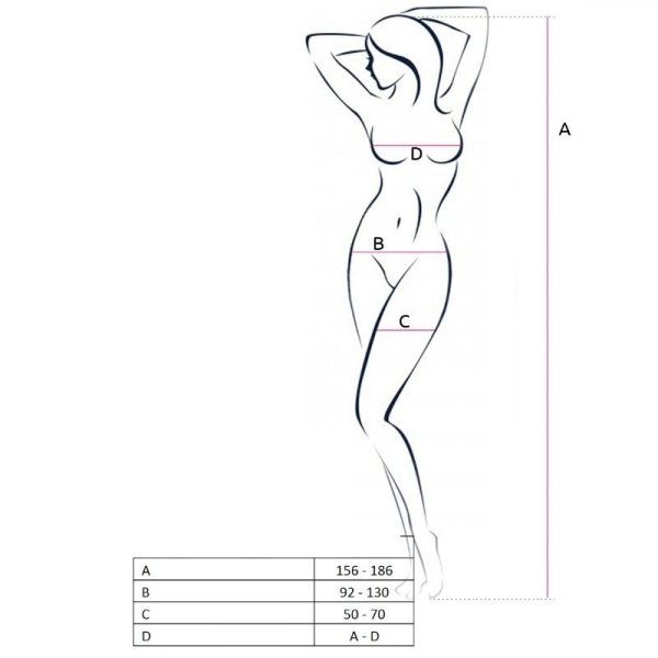 PASSION - FEMME BS049 BODYSTOCKING BLANC TAILLE UNIQUE – Image 2