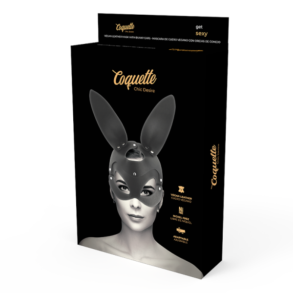 COQUETTE CHIC DESIRE - MASQUE EN CUIR VEGAN AVEC OREILLES DE LAPIN – Image 5